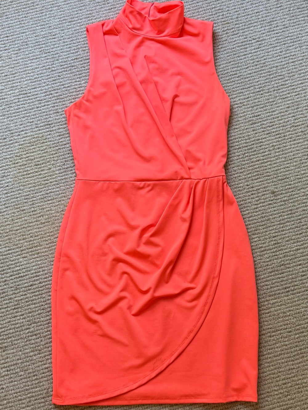 Black Halo Coral High-Neck Sleeveless Mini Dress